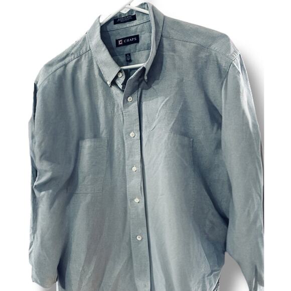 Chaps Men's Regular Fit Button-Down Dress Shirt, Blue, Size XL (17-17.5, 32/33) - Picture 2 of 4